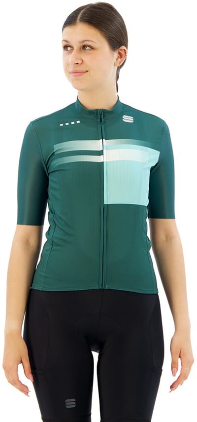 Sportful Gruppetto Korte Mouw Wielertrui Groen S Vrouw