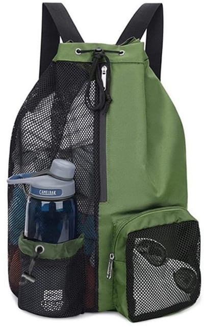 Mesh tas met trekkoord – 28x47CM – Opbergzak – Sporttas – Zwemtas – Rugzak – Rugzak met trekkoord – Kledingzak – Schoenentas – Tas met sluitkoord – Mesh rugzak met trekkoord – Reis-/strandtas