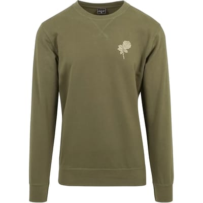 Mister Tee - Wasted Youth Crewneck sweater/trui - L - Olijfgroen