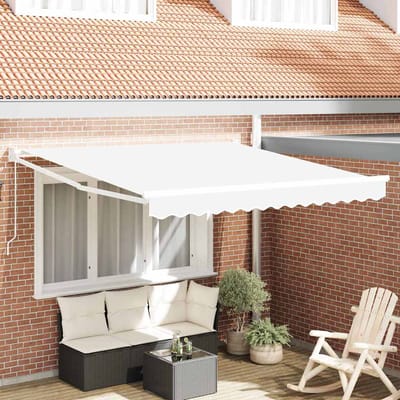 vidaXL - Uitschuifbare - luifel - Wit - 300 - x - 250 - x - 165 - cm