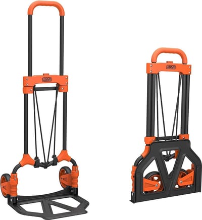 Opvouwbare steekwagen - Transportkar lichtgewicht - Zaken en verhuizing - 65 kg draagvermogen - 40 x 41 x 102 cm