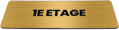 Deurbordje Goud-look met tekst 1e etage - Formaat 150 x 50 mm x 1,6 mm - Zelfklevend | Luxe uitstraling | Geborstelde Gouden toplaag | Gratis Verzending | Decoporta