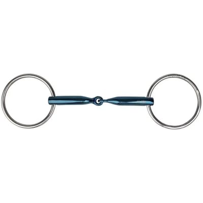 2-ringsbit voor gebroken paarden Metalab Eco Blue