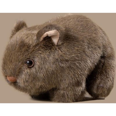 Leuk 18cm Pluche Speelgoed Simulatie Wombat Speelgoed Praktisch Gevuld Simulatie Wombat Speelgoed Zacht Gevuld Cavia Pop 18cm bruin