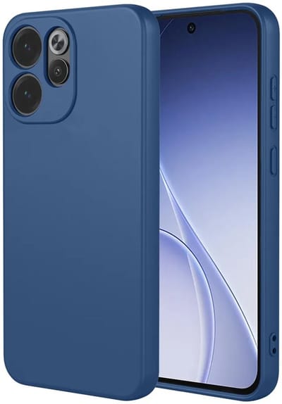Hoesje geschikt voor Oppo Reno15 Pro - Phonesta Soft Silk Silicone Back Cover - Donkerblauw