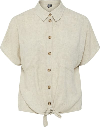 PIECES - PCPIA SS TIE SHIRT WVN NOOS - Dames - Blouses