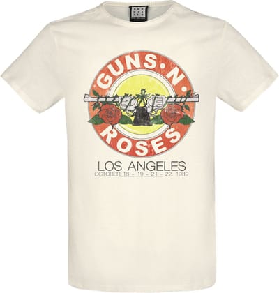 Guns N' Roses Amplified Collection - Vintage Bullet T-shirt gebroken wit S
