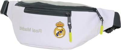 Real Madrid 25/26 - heuptas met buitenvak, ideaal voor jongeren en kinderen van verschillende leeftijden, comfortabel en veelzijdig, kwaliteit en duurzaamheid, 23 x 9 x 12 cm, wit, Mediano