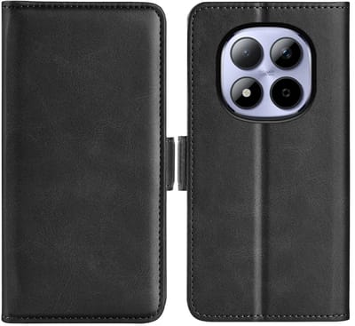 MobyDefend Hoesje - Geschikt voor Xiaomi Redmi Note 15 Pro 4G - Luxe Wallet Book Case (Sluiting Zijkant) - Zwart