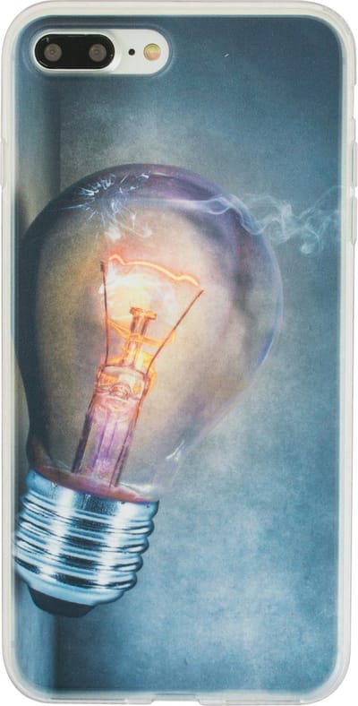Peachy Gloeilamp geschikt voor iPhone 7 Plus 8 Plus TPU case cover - Industrieel Lightbulb hoesje