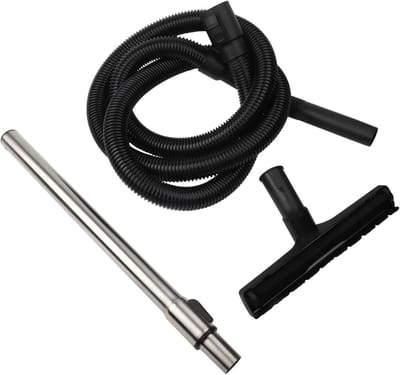 Vloerborstel slangkit - Zuigkop accessoires - Effectief stofzuigen - Optimale zuigkracht - 25 meter slang - Zwart