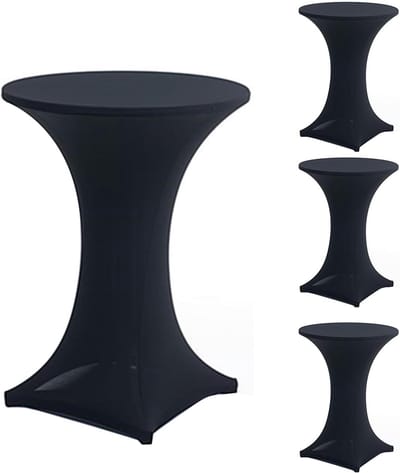 Ronde Stretch Bar Tafelhoezen 2 Stuks voor Bistro Tafels Diameter 80-85 cm - Wasbaar en Stofbestendig
