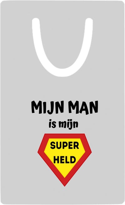 Hacebo® - mijn man is mijn superheld metalen boekenlegger - Vriend/vriendin - super man - valentijnsdag - verjaardag - cadeautje voor vriendje - kado - geschenk Bladwijzer boekenleggers - 7.6 cm x 5cm