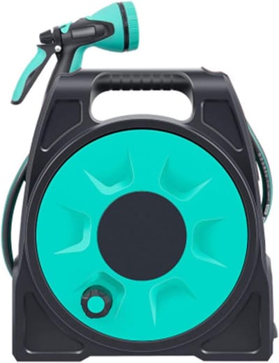 Intrekbare Slanghaspel - Compacte Haspel - Tuin Besproeien - 2-in-1 Sproeien - 25m - Grijs