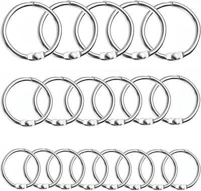 100x Boekringen Metaal 30 mm – Stevige Vernikkelde Bindringen – Losse Bladen, Kaarten, Fotoalbums & DIY Projecten