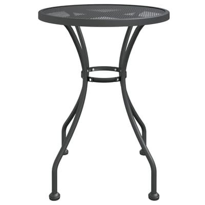 vidaXL - Tuintafel - Ø60x72 - cm - metaalgaas - antracietkleurig