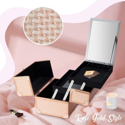 Visagie Koffer - Cosmetica Koffer - Kapperskoffer - Make-up Koffer met Verstelbare Vakken – beautyindeler