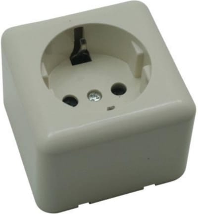 Benson Wandcontactdoos - 1-voudig - Opbouw - Randaarde - Wit