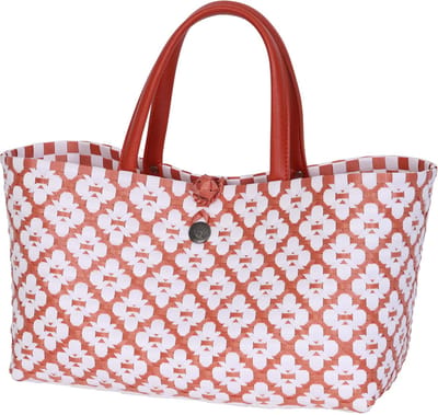 Shopper - Duurzame tas - Boodschappentas - Handtas - Kantoortas - Werktas - Lunchtas - Shopping bag - Handed By Mini Motif - rood & wit - rust
