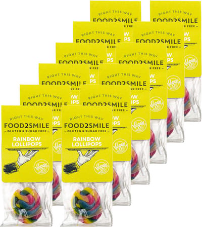 Food2Smile | Rainbow Lollipops | 12 stuks | 12 x 50 gram