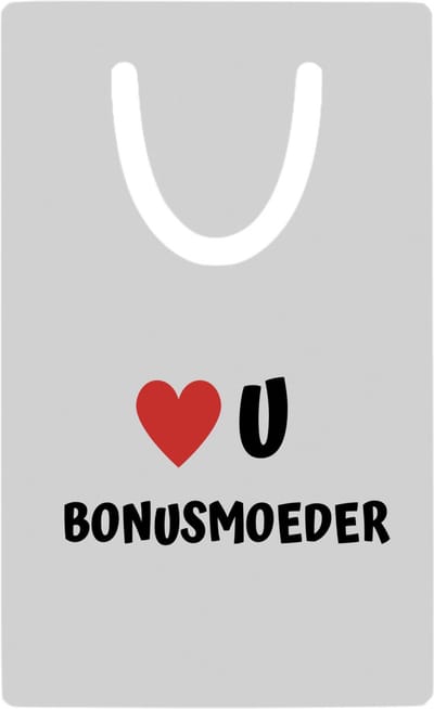 Hacebo® - love u bonusmoeder metalen boekenlegger - Mama - de liefste bonusmoeder - Moeder cadeautjes - moederdag - verjaardag - geschenk - kado Bladwijzer boekenleggers - 7.6 cm x 5cm