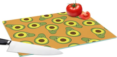 Glazen Snijplank - 39x28 - Kawaii - Patronen - Avocado - Snijplanken Glas