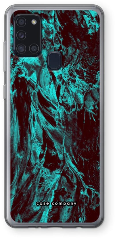 Case Company® - Hoesje geschikt voor Samsung Galaxy A21s hoesje - Ice Age - Soft Cover Telefoonhoesje - Bescherming aan alle Kanten en Schermrand
