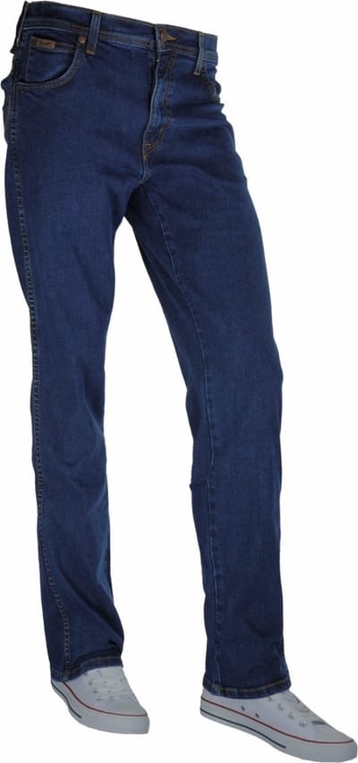 Wrangler Heren Jeans Broeken regular/straight Fit Blauw 36W / 36L Volwassenen
