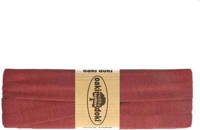 Oaki Doki Jersey Tricot Biaisband 20mm – 3 Meter – Oudroze 014 – Elastisch Afwerkingslint voor Stretchstoffen