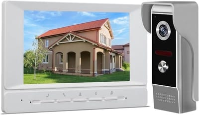 Video Intercom Systeem - Deurbel Camera Kit - Beveiliging Thuis - 7 Inch Kleurenscherm - 100 Meter Bereik - Zwart