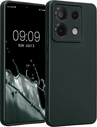kwmobile metallic telefoonhoesje van TPU - geschikt voor Xiaomi Redmi Note 13 Pro 5G / Poco X6 5G - Flexible case voor smartphone - In metallic petrol