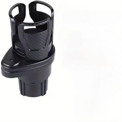 Auto-bekerhouder-expander voor auto-adapter Verstelbare multifunctionele dubbele bekerhouder met telefoonhouder Aromatherapie-organizer zwart