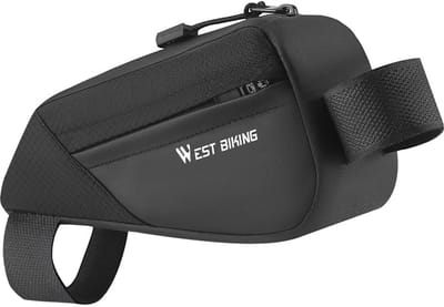 Compacte Fietstas 0.5L voor Fietsframe, Driehoekige Tas met Glad Zipper, Ideaal voor Accessoires en Gereedschap