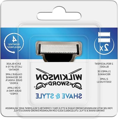 Reserve Mesjes - Scheerkoppen - Baard Styler - Dubbelzijdig Scheren - 2 Stuks - Zilver
