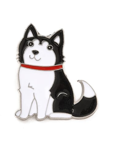 Pin hond husky, huisdier, broche, kledingspeld, sierpin, huski, enamel pin