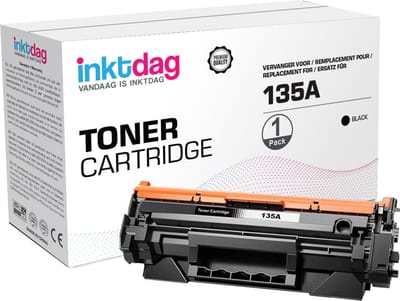 Inktdag 135A 135X Toner (with Chip) Compatible with hp 135a toner zwart W1350A W1350X Zwart for HP Laserjet M209 M209dw MFP M234 M234dw M234sdw M234sdn - 1 Black