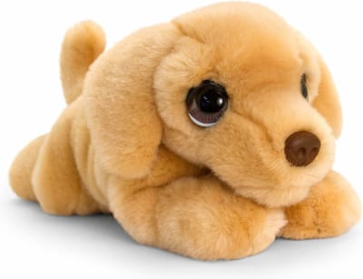 Keel Toys Knuffeldier Puppy Labrador hond - zachte pluche stof - premium knuffels - beige - 25 cm - honden knuffel huisdieren