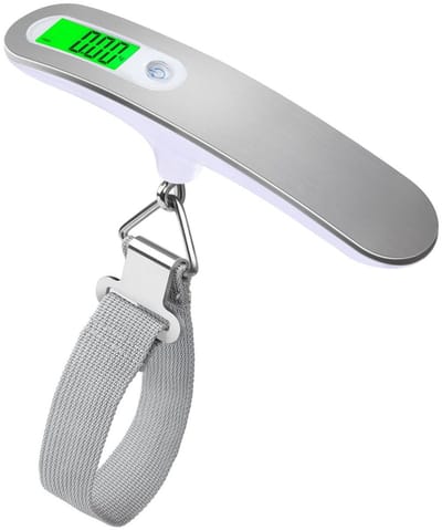SNJY® Kofferweegschaal - Hangweegschaal - Bagageweger - 50KG - Zilver