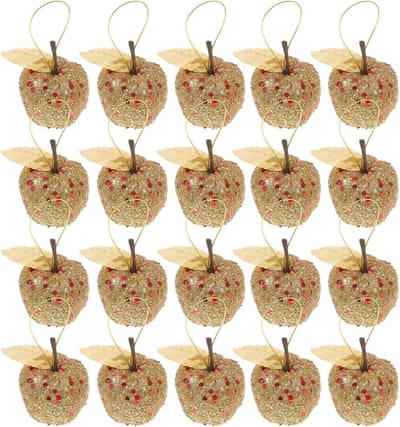 Kerstboom hangers 20 stuks - Appel decoratie voor kerstfeest, DIY kerstversiering en cadeauhanger