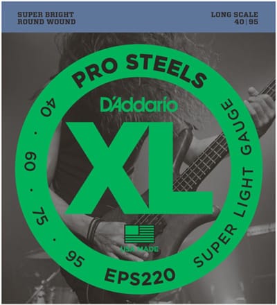 D'Addario EPS220 XL ProSteels Bassnaren (40-95) Super Light