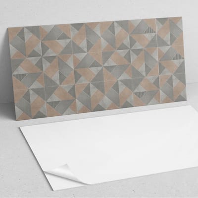 Coloray Wandpanelen Zelfklevend - Geometrisch driehoekspatroon PVC Wandpaneel - 100 cm x 50 cm - Grijs Wandbekleding Zelfklevend - 1 stuk - Mozaïeken Wandpanelen Zelfklevend - Wandbord Keuken - Wandpaneel Badkamer