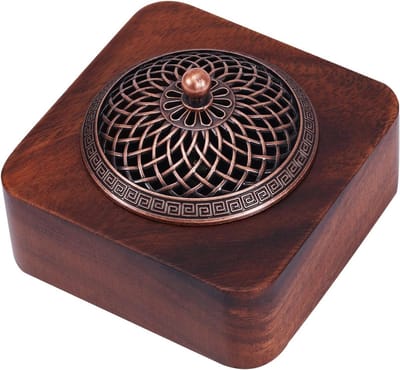 Handgemaakte Houten Wierookbrander voor Kegels - Decoratieve Wierookhouder voor Yoga, Spa en Meditatie in Huis