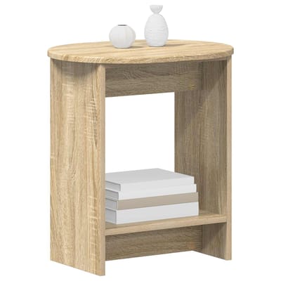 vidaXL - Bijzettafel - Sonoma - Eiken - 50 - x - 39,5 - x - 55 - cm - Bewerkt - hout