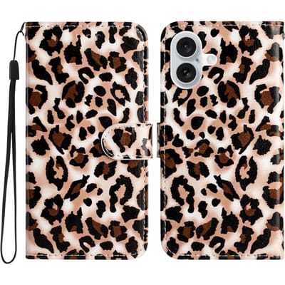 Comfycase Apple iPhone 17 Bookcase Luipaardprint Meerkleurig