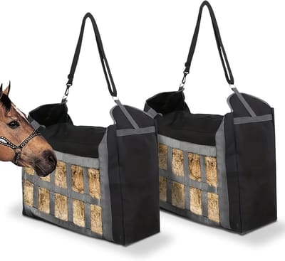 Hooitas voor Paarden: Sterk Voer Net voor Hooibalen, Fijn Gaas, Ideaal voor Voeding en Spelletjes