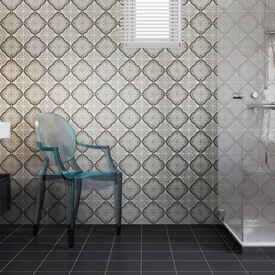 Zelfklevende tegelmuurstickers voor keuken en badkamer - 24 cementtegelstickers, Azulejos Elisio - 24 stickers, 10x10cm