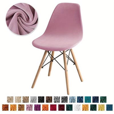 Effen Kleur Stoelhoes Stretch Stoelhoes Zonder Armleuningen Hoge Kwaliteit Elastische Eetkamerstoelhoes Voor Bruiloft Hotel Banket 1 Pcs Chair cover roze