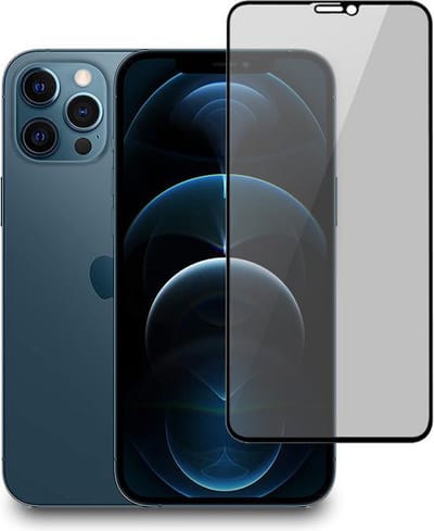 Smartphonica iPhone 12 Pro privacy full cover tempered glass screenprotector van gehard glas met afgeronde hoeken geschikt voor iPhone 12 Pro