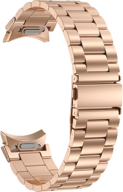Stalen bandje - RVS - geschikt voor Samsung Galaxy Watch 7 / Watch FE / 6 / Watch 6 Classic - rosegoud