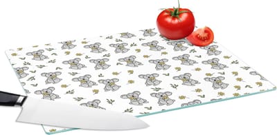 Glazen Snijplank - 39x28 - Koala - Bloemen - Patronen - Kind - Snijplanken Glas